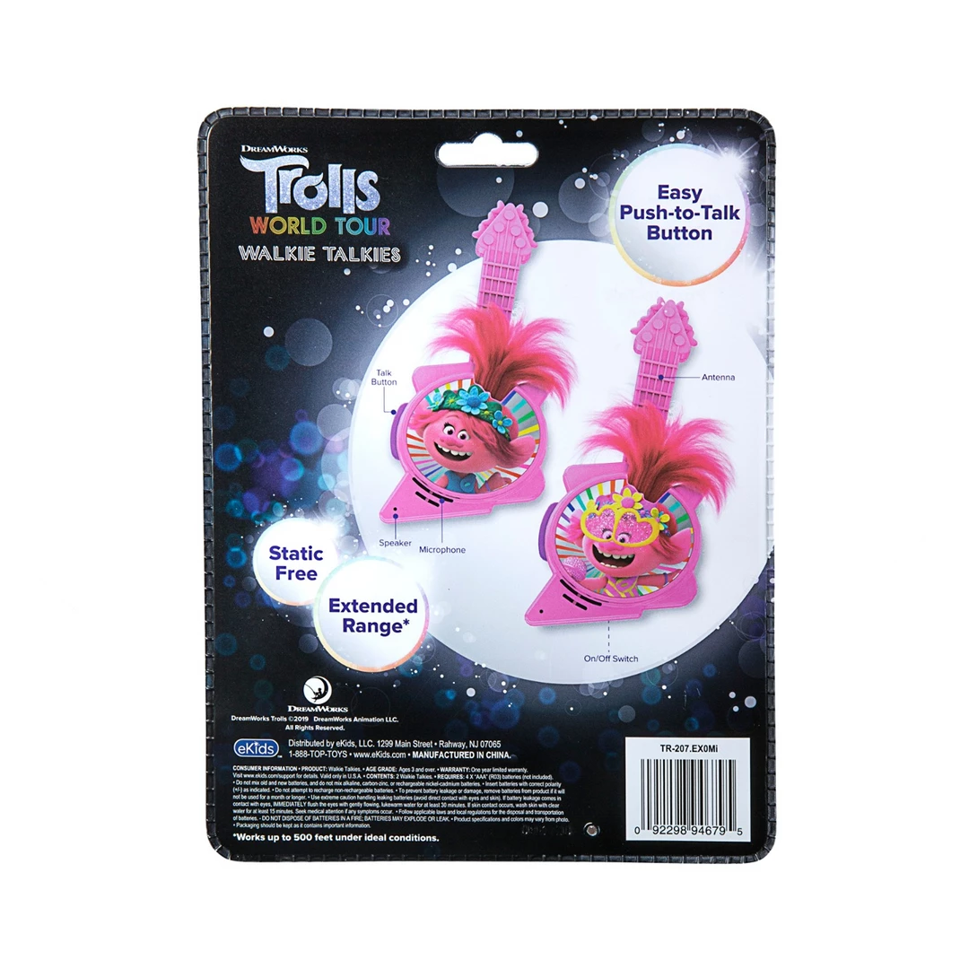 EKids Trolls: World Tour | Walkie Talkies With Extended Range & Static Free 4 EKids Trolls: World Tour | Walkie Talkies With Extended Range & Static Free