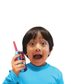 EKids Kids TV Ryan's World | Walkie Talkies With Extended Range, Lights & Sound Effects