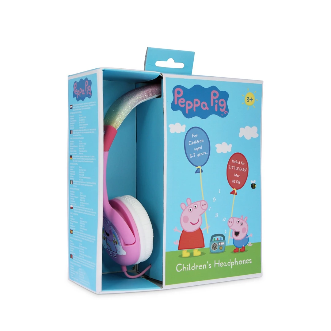 OTL Kids TV Peppa Pig | Glitter Rainbow Peppa Kids Headphones 2 OTL Kids TV Peppa Pig | Glitter Rainbow Peppa Kids Headphones