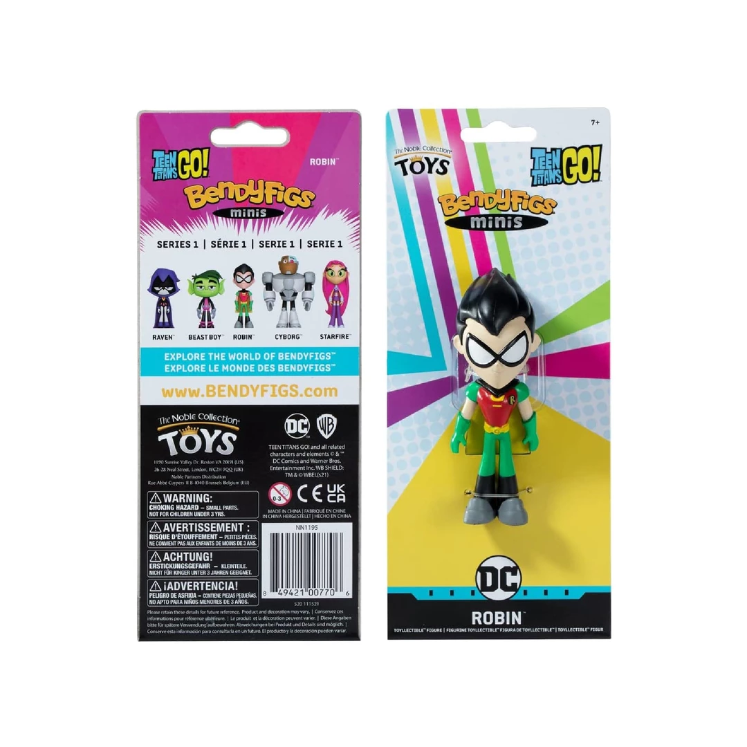 Noble Collection Kids DC | Teen Titans Go Robin Mini Bendyfig 2 Noble Collection Kids DC | Teen Titans Go Robin Mini Bendyfig