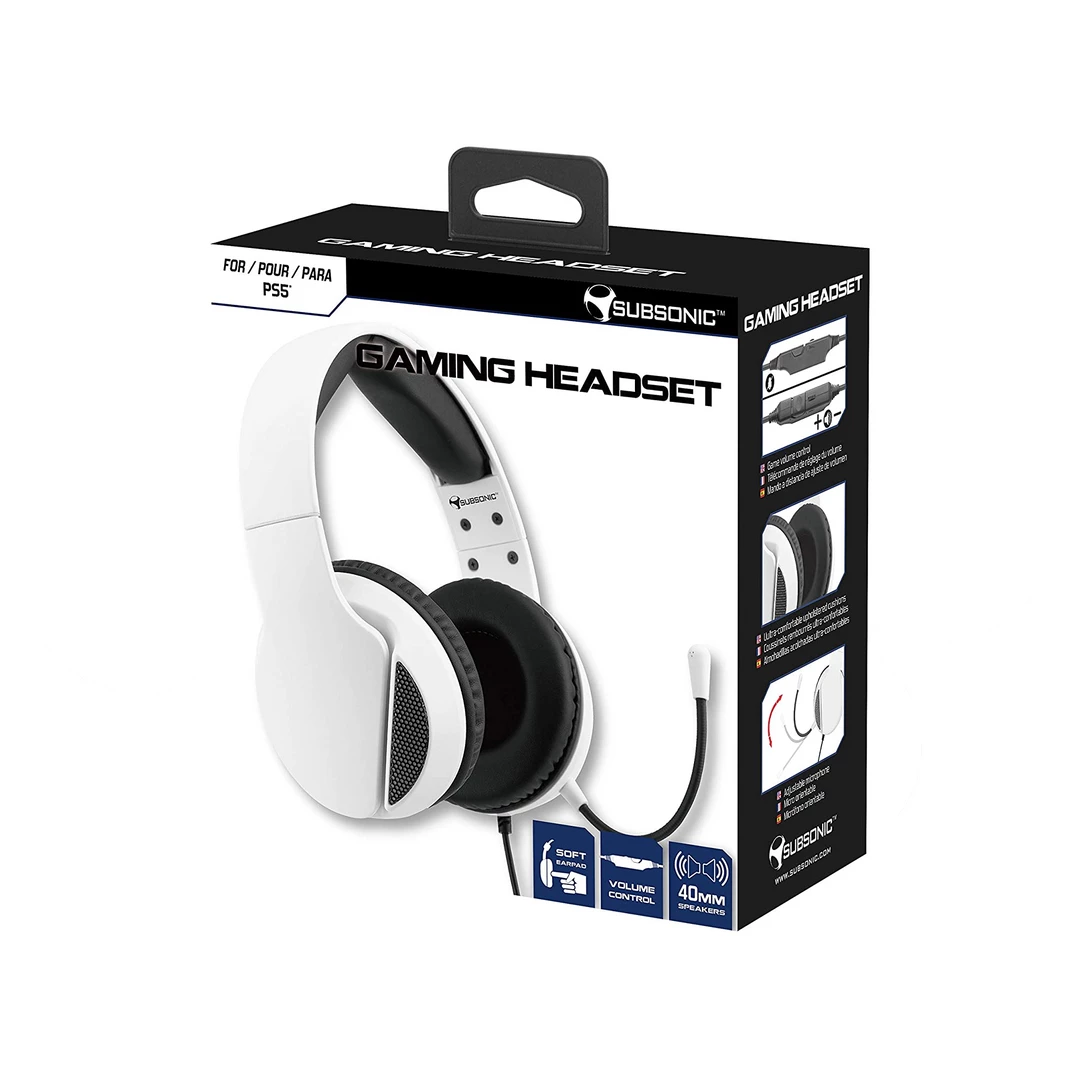 Subsonic | PS5 White Gaming Headset 2 Subsonic | PS5 White Gaming Headset