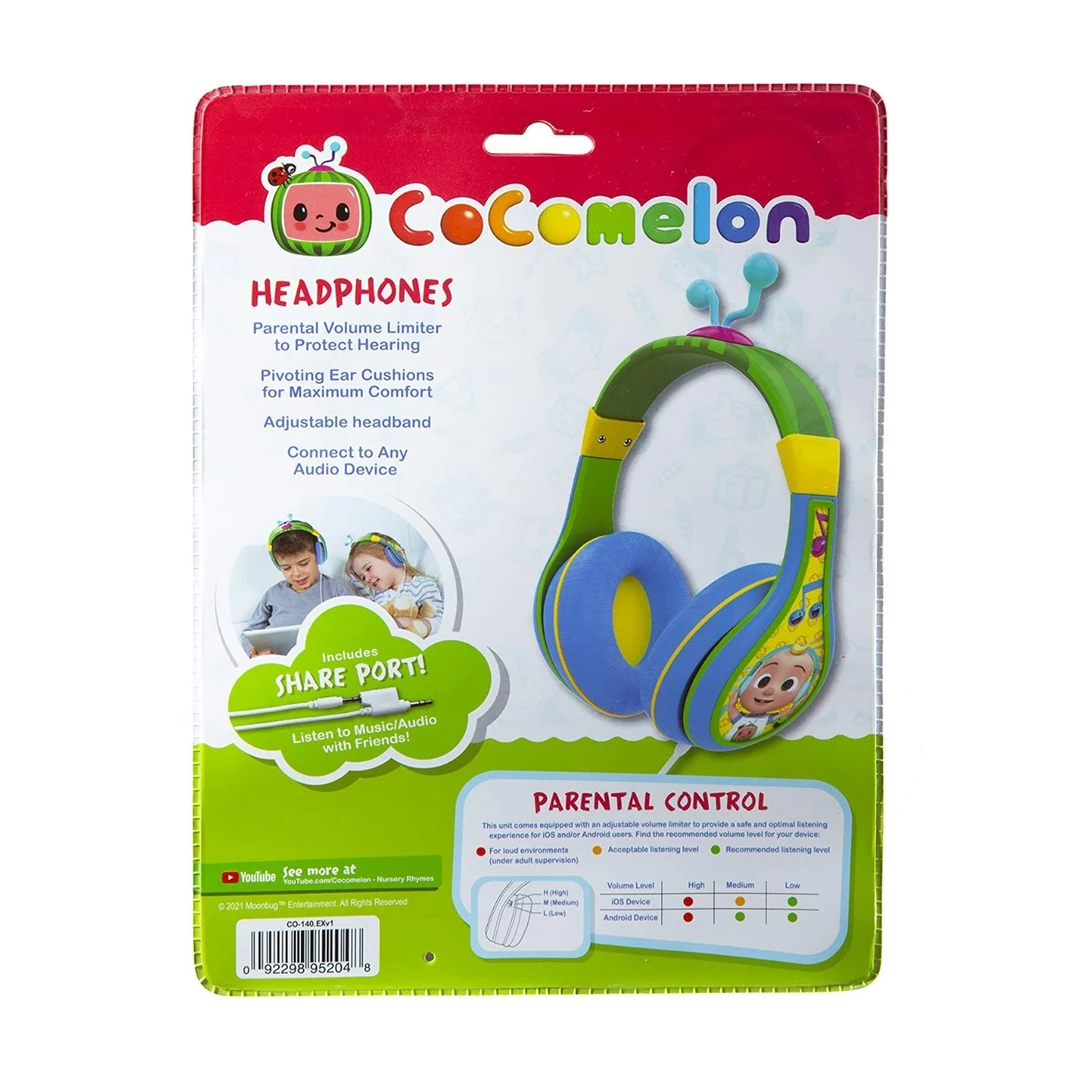 EKids Cocomelon | Headphones For Kids Includes Share Port & Parental Volume Control 4 EKids Cocomelon | Headphones For Kids Includes Share Port & Parental Volume Control