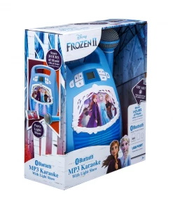 EKids Frozen 2 | Karaoke Machine With Bluetooth, LED Lightshow, USB & Internal Memory