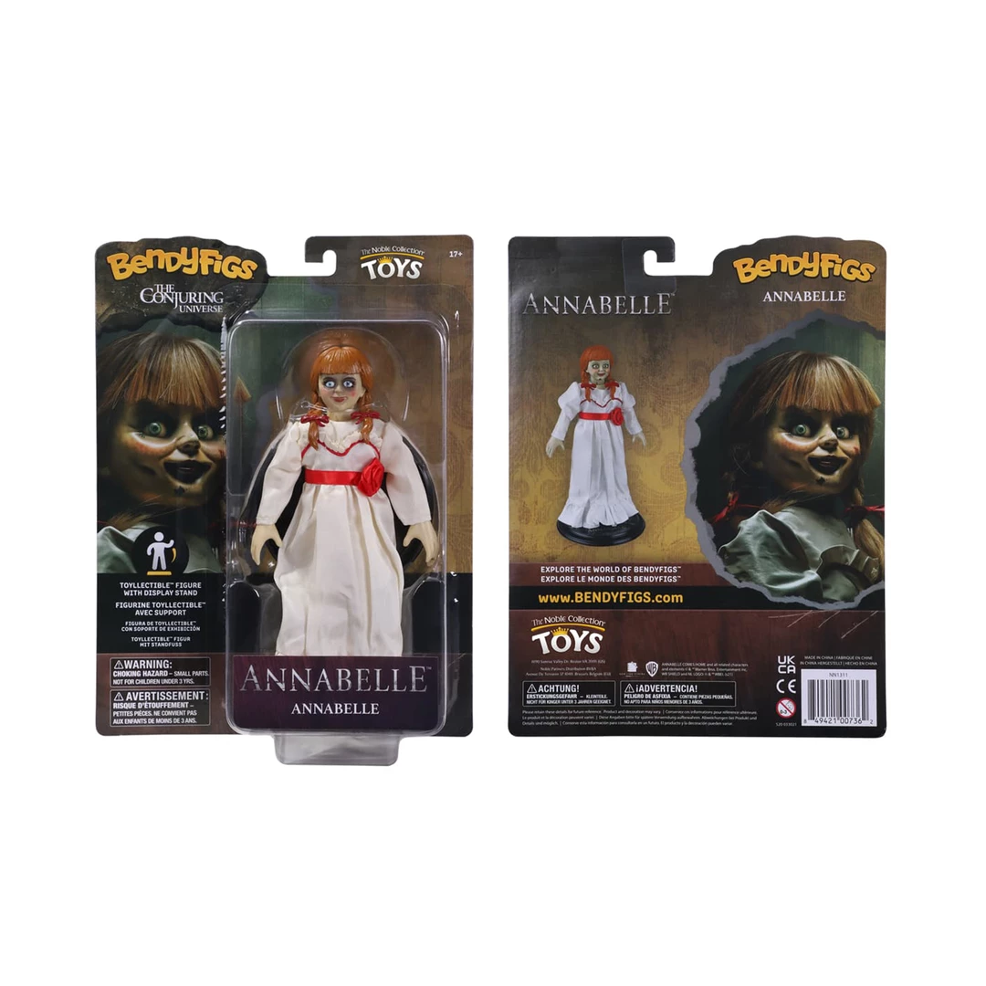 Noble Collection Horror Movies | Demonic Doll Annabelle Bendyfig Figurine 2 Noble Collection Horror Movies | Demonic Doll Annabelle Bendyfig Figurine