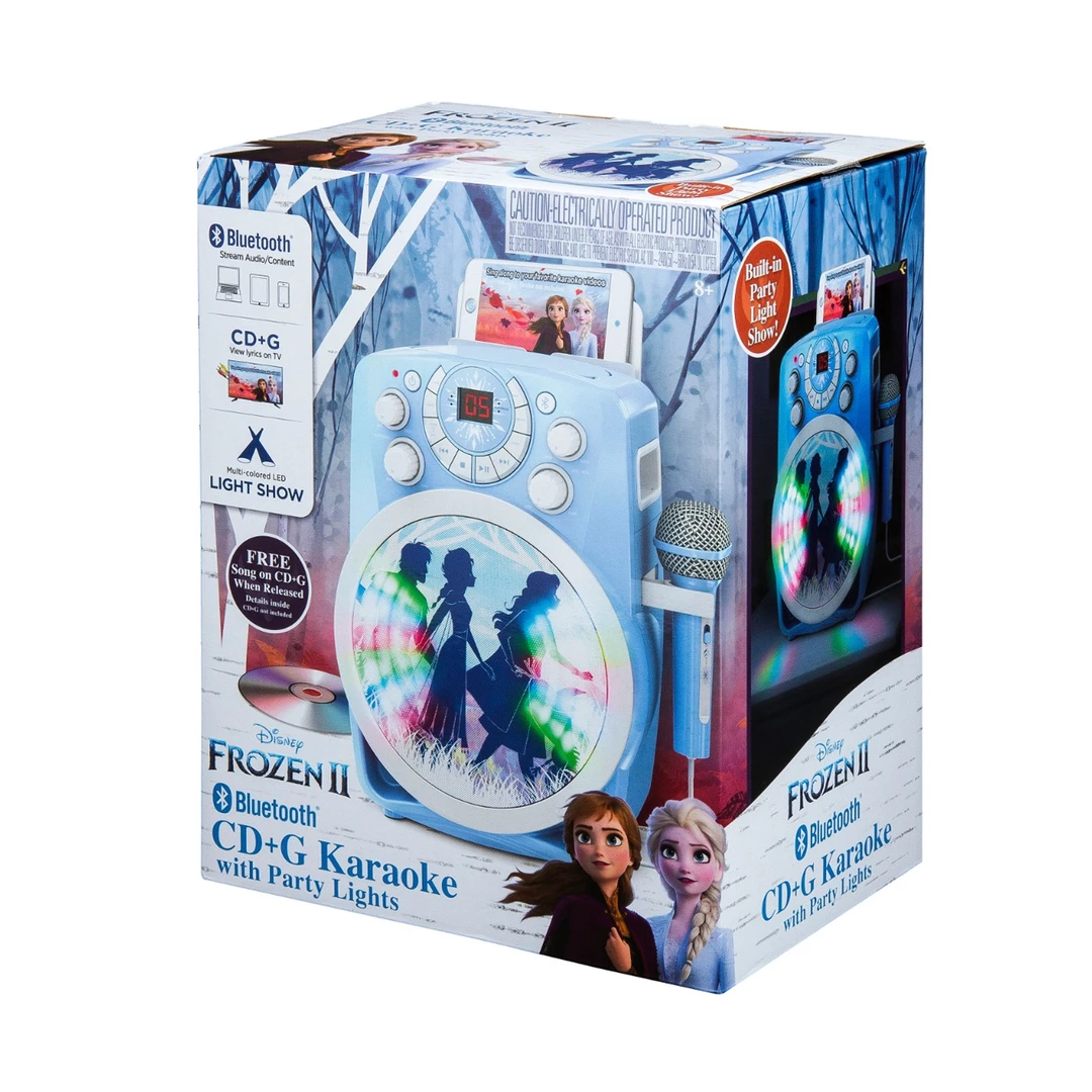 EKids Frozen 2 | Karaoke Machine With Bluetooth, TV Output, LED Lightshow & CD+G 2 EKids Frozen 2 | Karaoke Machine With Bluetooth, TV Output, LED Lightshow & CD+G