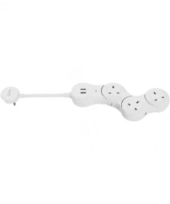 Quirky | Pivot Power Desktop Flexible Extentsion Lead (White) Kitchenware