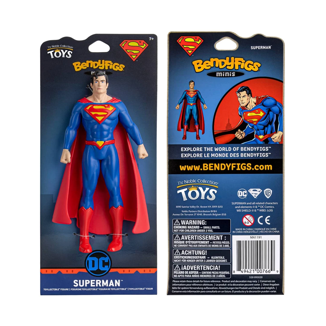 Noble Collection DC | Superman Mini Bendyfig Figurine 2 Noble Collection DC | Superman Mini Bendyfig Figurine