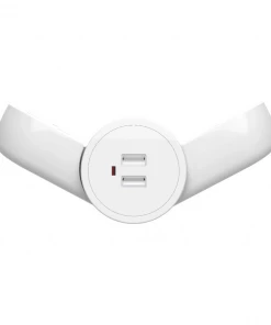 Quirky | Pivot Power Mini Foldable 2-Socket Extension Lead (White)