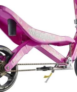 Rockboard RBX | Kick Scooter With Flywheel, Air Pressure Damper, Brakes & Air Suspension (Glam Pink) E-Travel