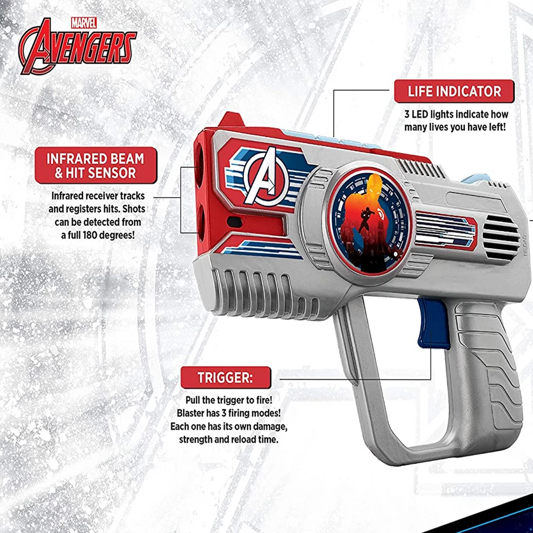 EKids Avengers | Marvel Laser Tag Blasters With Sound Effects And Lights 5 EKids Avengers | Marvel Laser Tag Blasters With Sound Effects And Lights