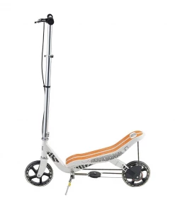 Rockboard RBX | Kick Scooter With Flywheel, Air Pressure Damper, Brakes & Air Suspension (White)