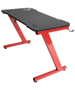 Subsonic Raiden | Gaming Desk Supported Metal Frame PVC Top Black / Red